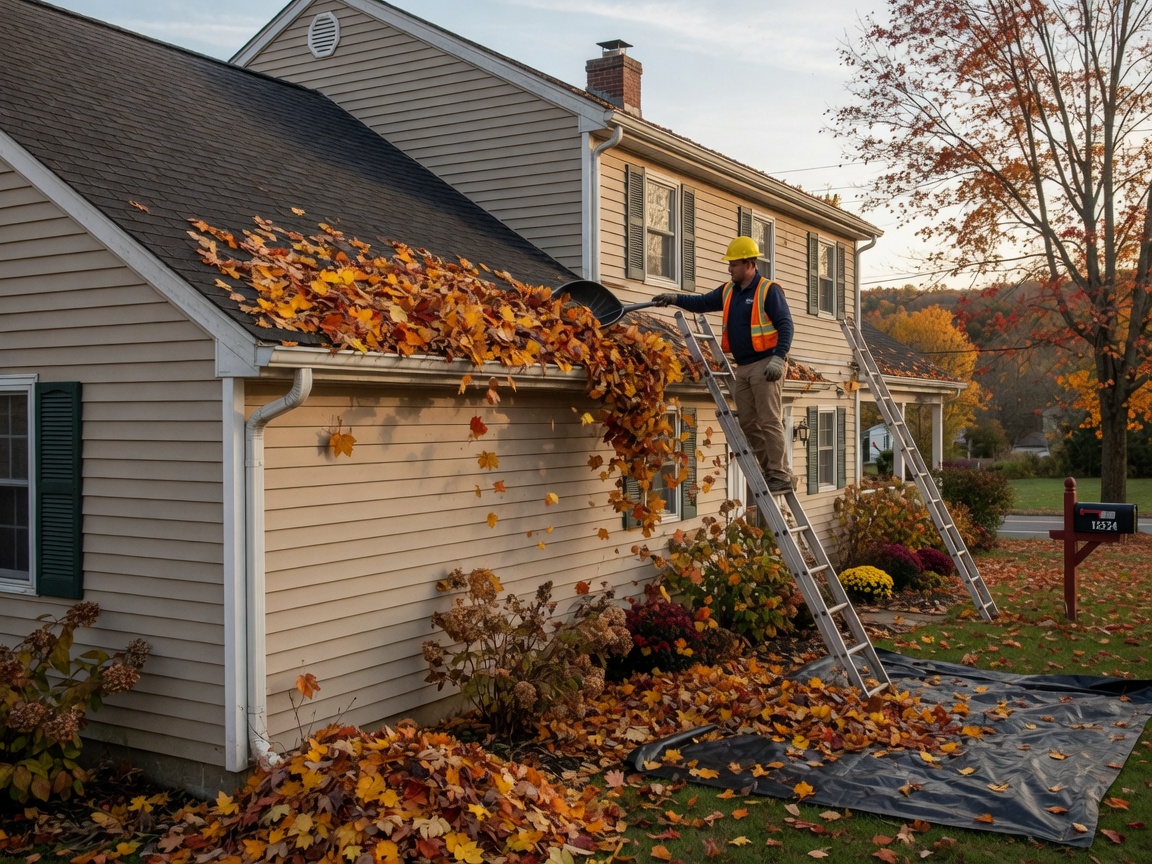 Fall Leaf Removal Tips for Gutters on Two-Story Homes in Fishkill