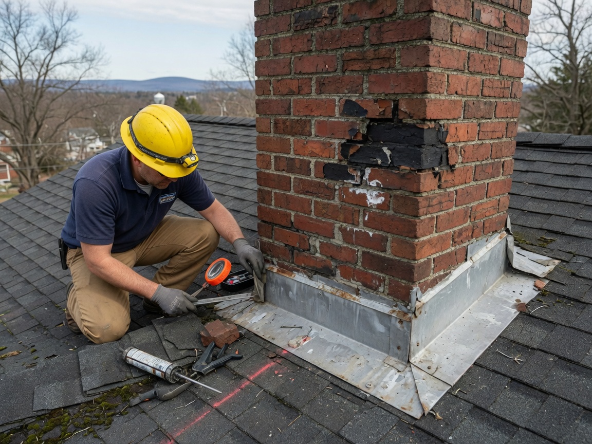Step-by-Step Guide to Checking Roof Flashing Around Chimneys